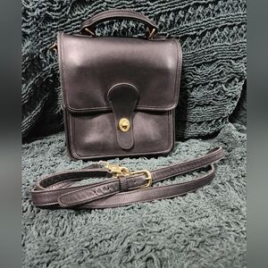 Vintage Coach Black Station Bag #5130 Made In Costa Rica